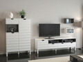Comoda TV, Zena Home, Adel, PAL, Alb / Antracit