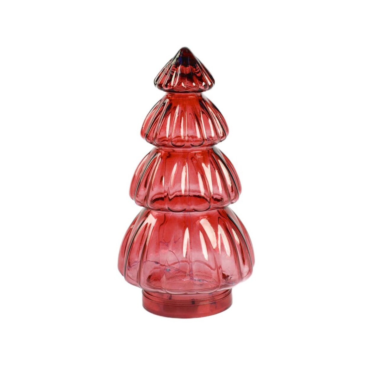 Decoratiune luminoasa Lapland, Homla, 15x28 cm, sticla, rosu - 2 | YEO