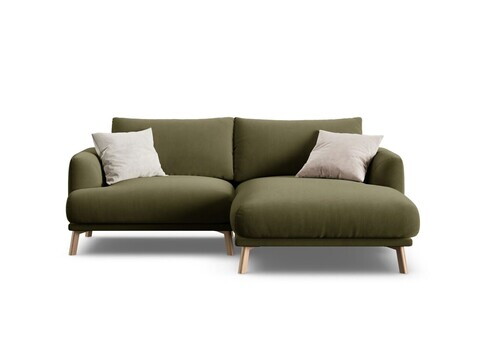 Coltar dreapta 3 locuri, Naomi, Micadoni Home, 200x170x75 cm, catifea, verde