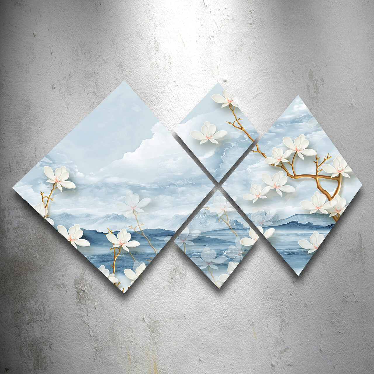 Set 4 tablouri decorative, 4MDF1572198562, MDF, Imprimat UV, Multicolor - 1 | YEO