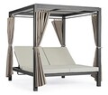 Pat de zi Dream, Bizzotto, 188 x 208 x 205 cm, aluminiu/textilena/poliester, gri carbune