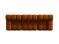 Canapea modulara 3 locuri, Bellis-51, Micadoni Home, 282x94x70 cm, catifea, teracota