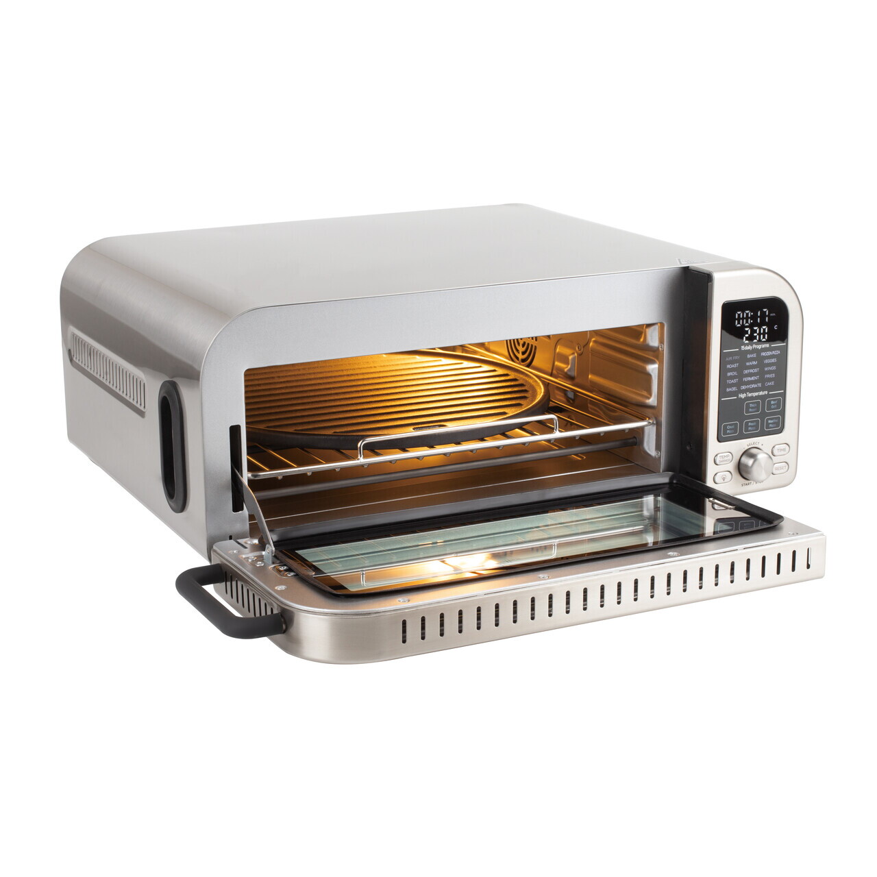 Cuptor electric pizza Berlinger Haus, Matte Black, 2000W, 18 L, argintiu - imagine 3