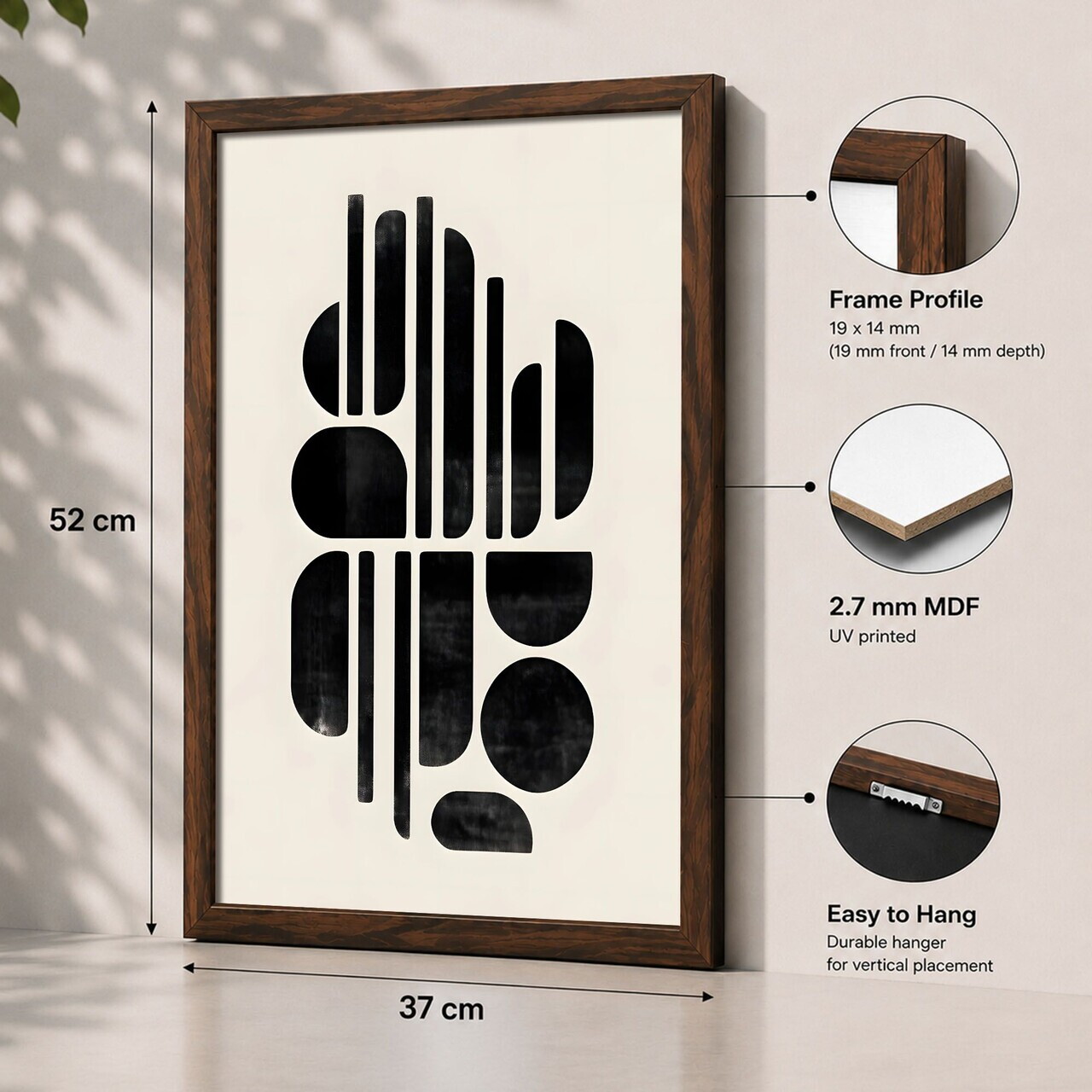 Tablou decorativ, 3752KACT-024, Fundal: 100% MDF (Grosime: 2,7 mm) Vopsire: Imprimare UV, Multicolor — imaginea 2
