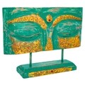 Decoratiune, Buddha, Creaciones Meng, 40x10x30 cm, lemn de arbore de matase