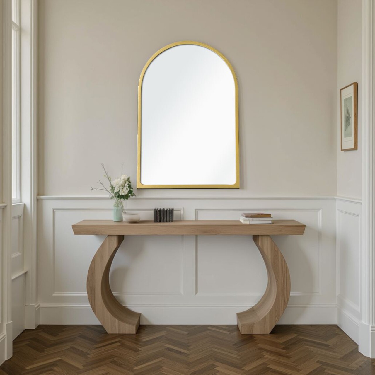 Oglinda decorativa, Lumisfera, Opal 30 x 45, Auriu