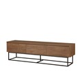 Comoda TV Milo, Sapphire, 180x40x50 cm, maro/negru