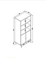 Corp biblioteca, Wolina, Hazeran Bookshelf, 40x90x110 cm, Lemn de carpen, Stejar