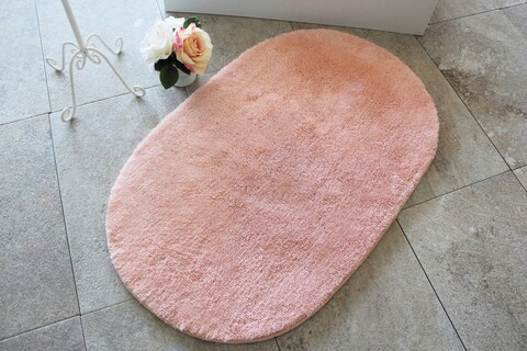 Covoraș de baie, chilai home by alessia, colors of oval, 60x100 cm, fibre acrilice, roz somon