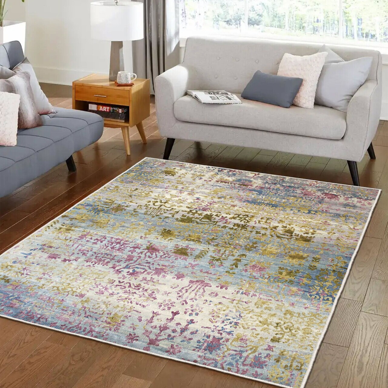 Covor, Els1895, 100x300 cm, Catifea, Multicolor — imaginea 2