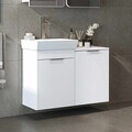 Dulap de baie cu chiuvetă, Hanah Home, Dubai Sepetli, 92.2x69.5x38.6 cm, PAL, Alb
