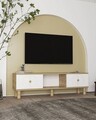Comoda TV, Olivia, Inci Bohem, Stejar Safir / Alb