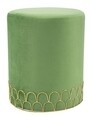 Taburet Ring, Mauro Ferretti, 35 x 42 cm, lemn de pin/fier/poliester, verde