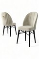 Set de scaune, Charlotte, Ritim, Metal, Crem/Negru
