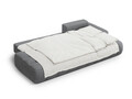 Coltar extensibil dreapta 3 locuri, Linz, Cosmopolitan Design, 275x142x84 cm, cotiera stanga, tesatura structurata, gri