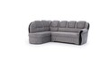 Coltar extensibil stanga 3 locuri ELTAP, L-049, Lord, 243x180x112 cm, lemn/poliester, gri/negru