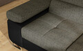 Coltar extensibil dreapta 4 locuri, ELTAP, Anton, 272x203x85 cm, lemn/poliester, gri inchis/negru