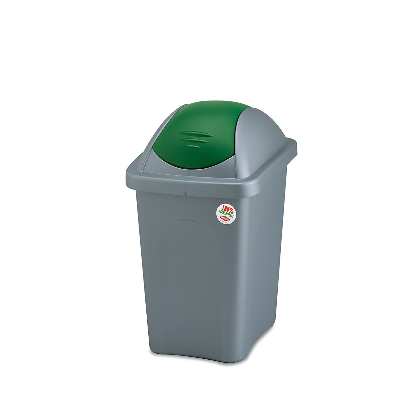 Cos De Gunoi Multiplat Cu Capac Batant, Colectare Selectiva, Plastic, 30 L, Verde