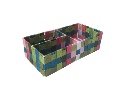 Organizator dulap sara, versa, 3 compartimente, 35x17x10 cm, multicolor