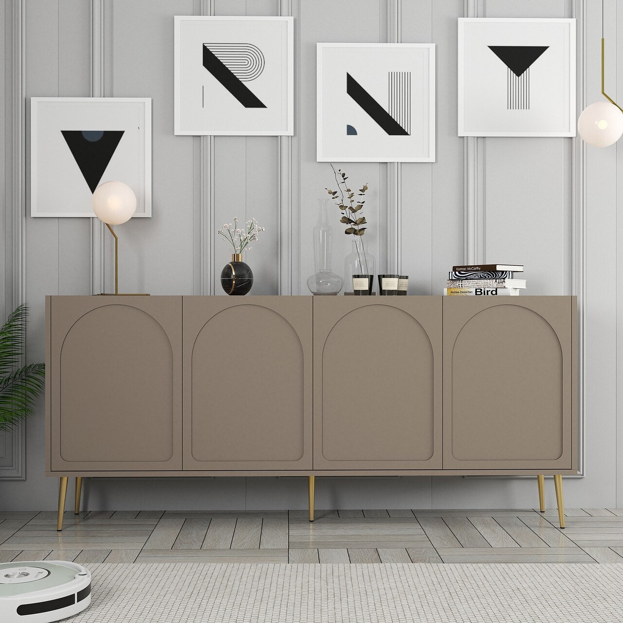 Consola, Hommy Craft, Lyon 80, 180x80x35 cm, PAL, Atlas / Aur - 1 | YEO