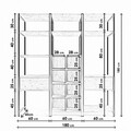 Dulap pentru haine, Lacivert, Trend Gardirop, 180 x 180 x 40 cm, pal melaminat, stejar