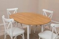 Set masă și scaune extensibile, Vella, Oliver, PAL, Stejar alb