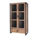 Dulap pentru haine, Sapphire, Arcas Ava, 110 x 200 x 55 cm, pal melaminat, pin/negru