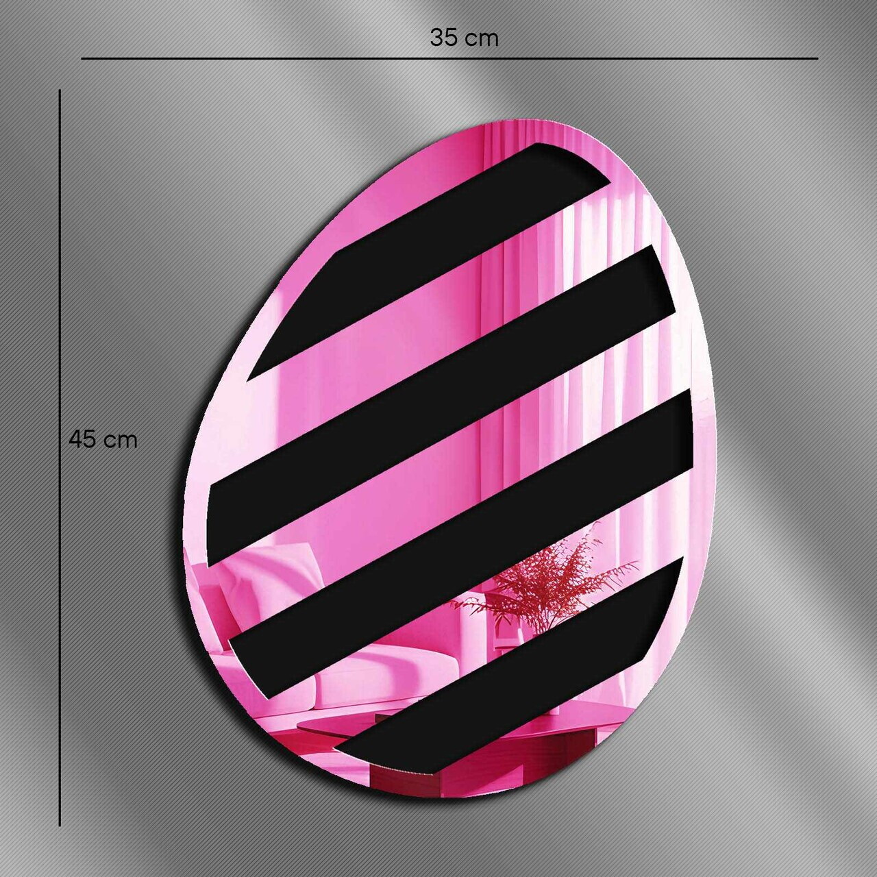 Oglinda decorativa, EAS004PINK, Baza din 100% EVA (Grosime: 10 mm), Roz — imaginea 4