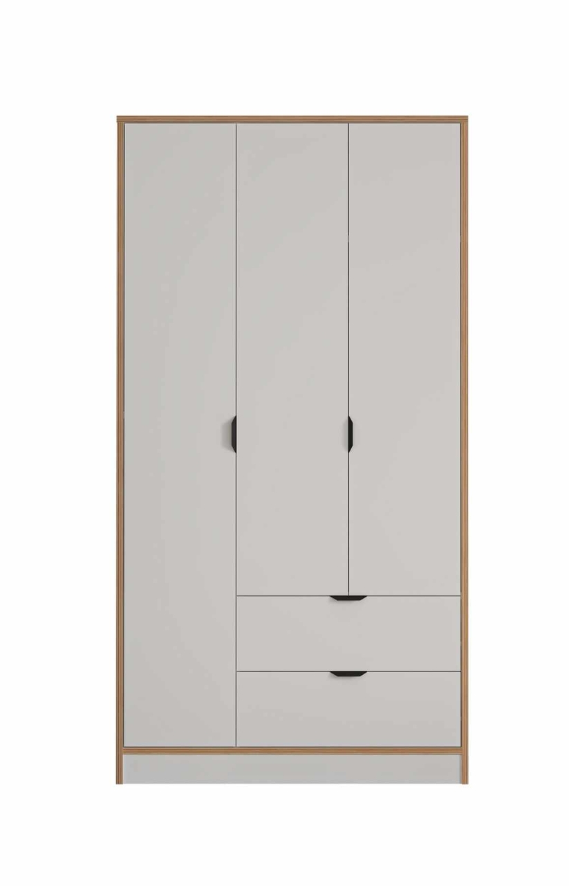 Dulap pentru haine, Hanah Home, Arden 3, 97x182x44 cm, Alb - view 8