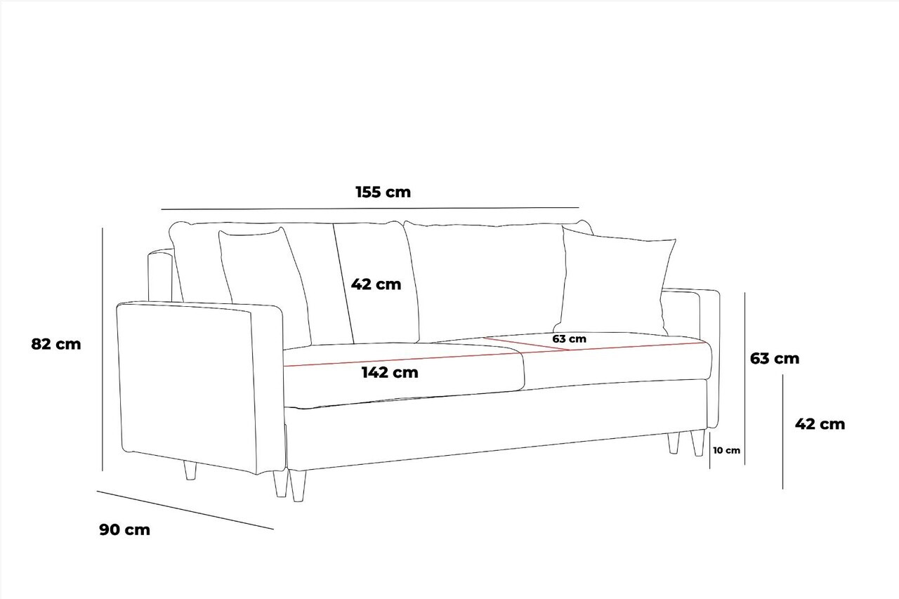 Canapea 2 locuri, Atelier del Sofa, 613LFS1139, Crem — imaginea 8