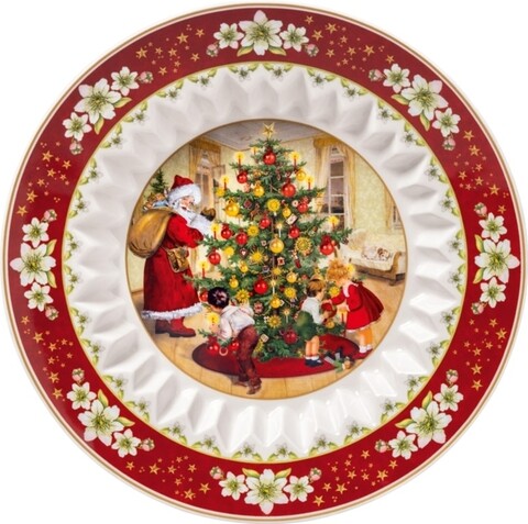 Bol, Villeroy & Boch, Toy\'s Fantasy Santa Brings Gifts, 25 cm, portelan premium, pictat manual