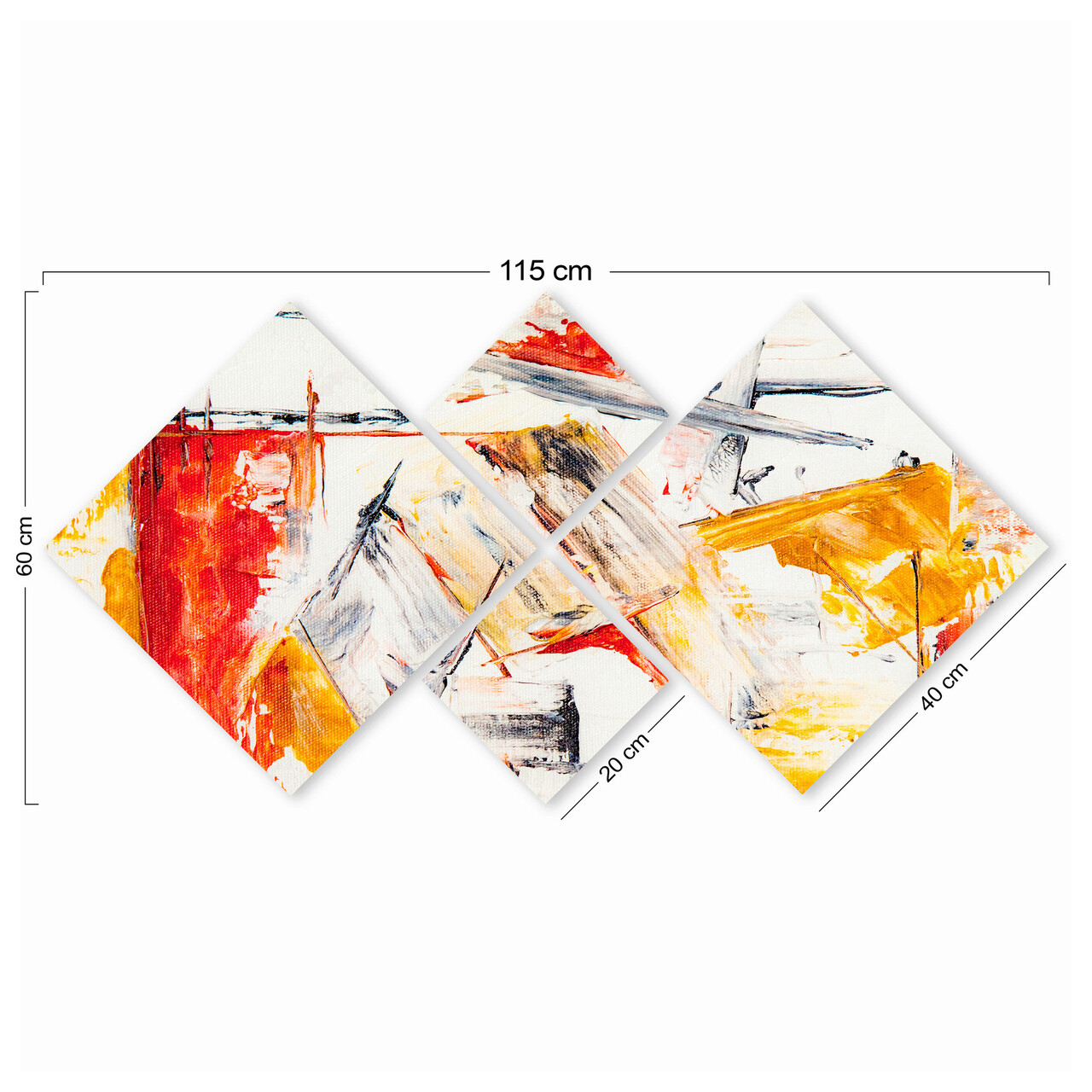 Set 4 tablouri decorative, 4MDF1843716, MDF, Imprimat UV, Multicolor - 2 | YEO