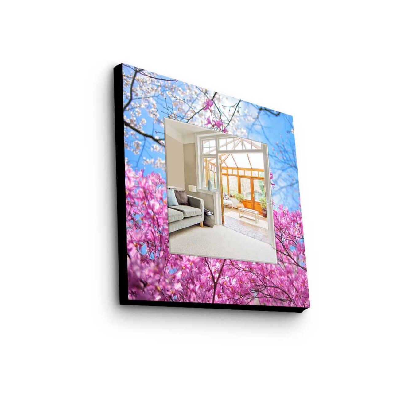 Oglinda decorativa, MA-072, Cadru: 100% LEMN DE PIN (Grosime: 27 mm), Multicolor - view 2