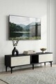 Comoda TV, Hanah Home, Didema 150, 150x40.5x30 cm, Antracit / Travertin