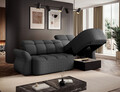 Coltar extensibil dreapta 3 locuri ELTAP, Beneth, 301x185x115 cm, lemn/poliester, gri inchis