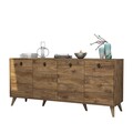 Bufet inferior Elite Walnut, Mezza, 180x45x80 cm, maro