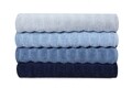 Set 4 prosoape de baie 406, Beverly Hills Polo Club, 70x140 cm, bumbac, albastru