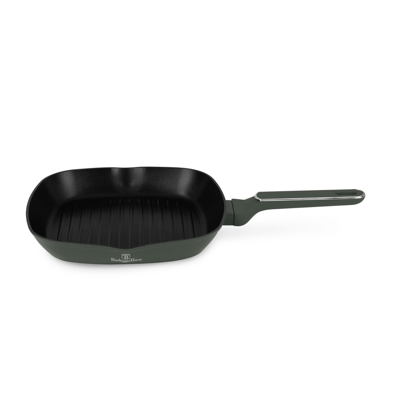 Tigaie grill Berlinger Haus, Matte Green, 28 cm, 2.1 L, aluminiu forjat, verde mat - imagine 9