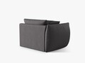 Modul stanga pentru canapea, 1 loc, Chris-259, Micadoni Home, 130x100x80 cm, tesatura structurata chenille, gri beton