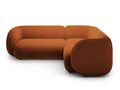 Coltar dreapta 4 locuri, Kate, Micadoni, 252x220x76 cm, catifea, teracota