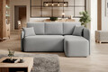 Coltar extensibil dreapta 3 locuri ELTAP, Hadson, 206x150x89 cm, lemn/poliester, gri deschis