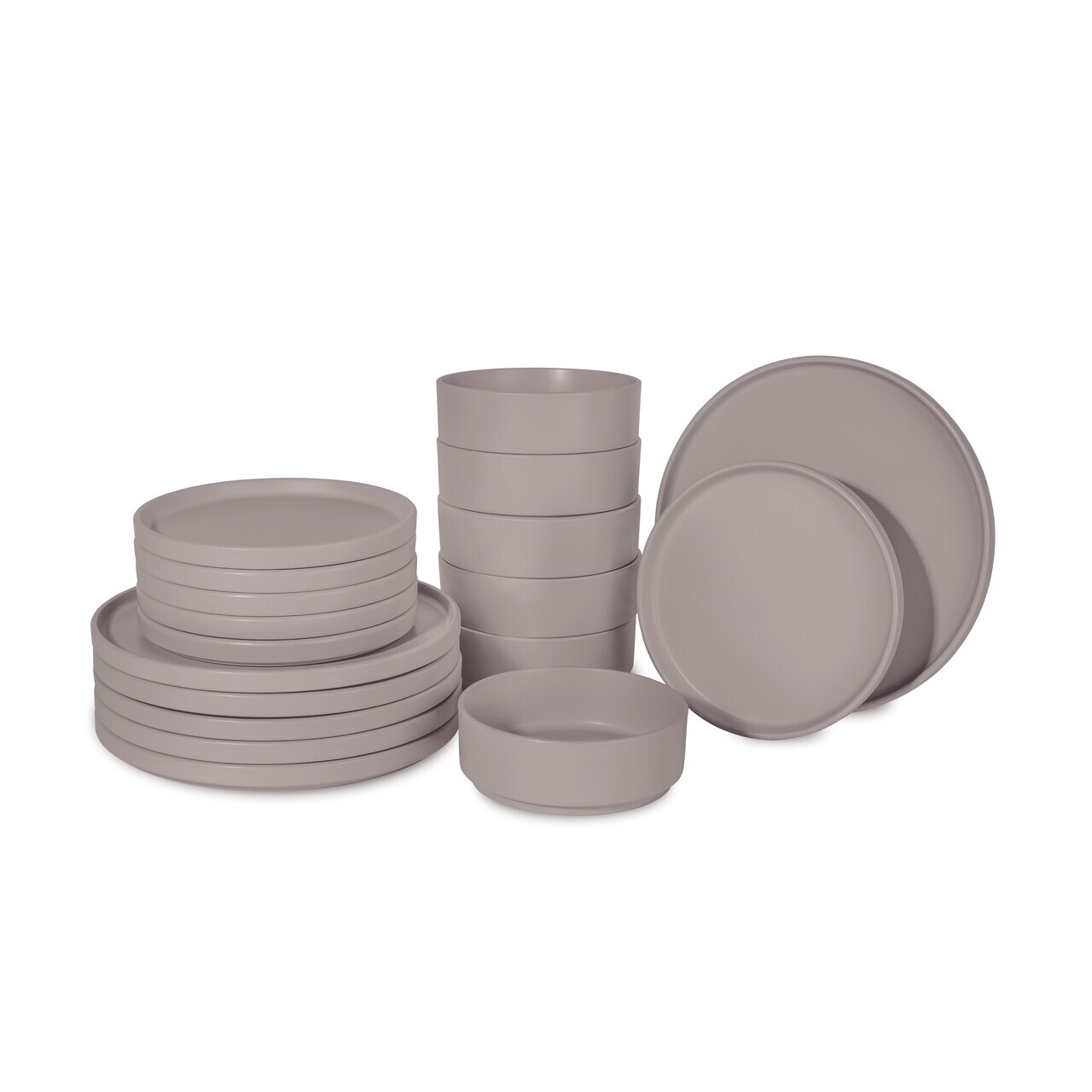 Serviciu de masa 18 piese Berlinger Haus, Taupe, ceramica, taupe mat - imagine 3