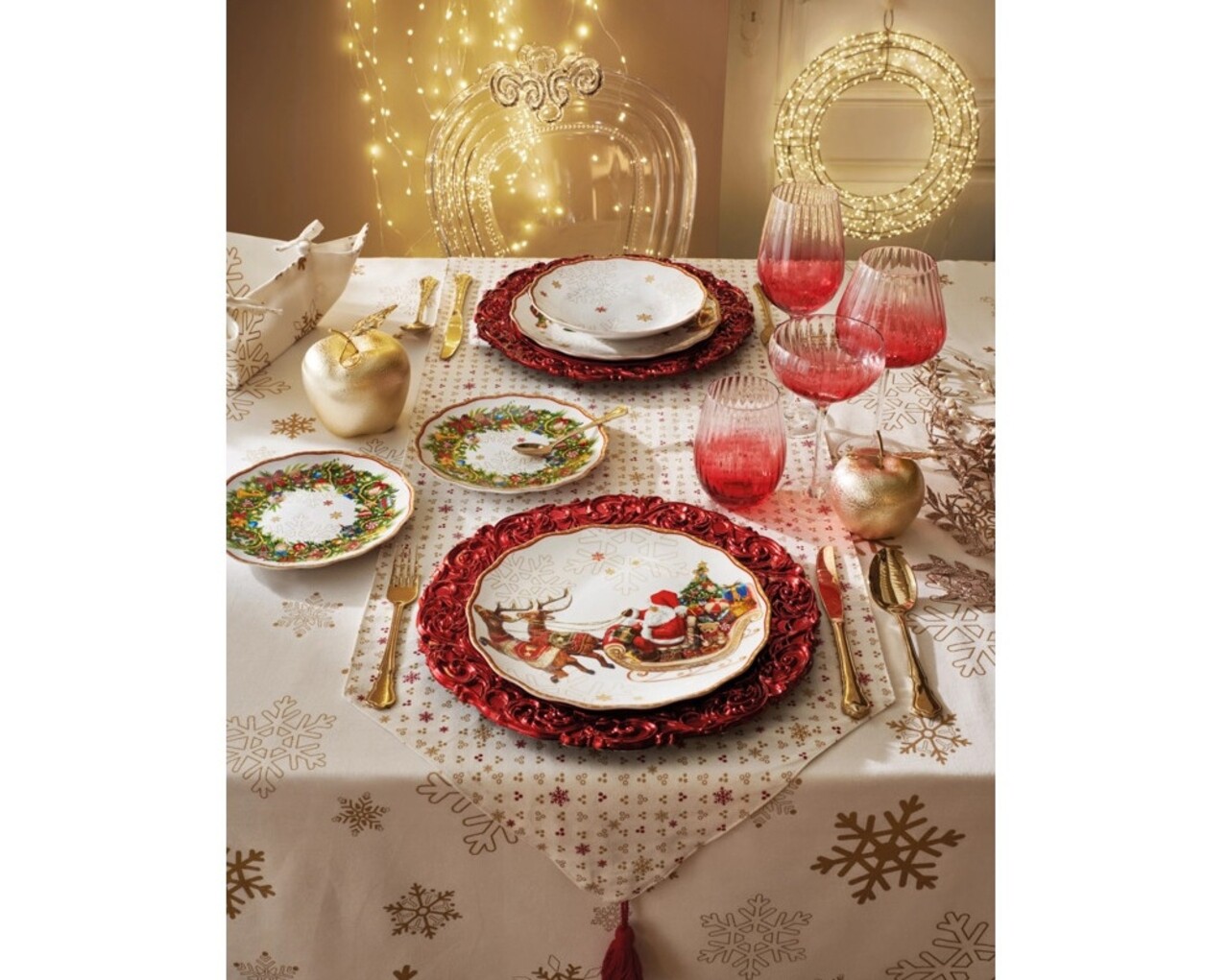 Set tacamuri 16 piese, Imperial Gold, Brandani, inox, auriu