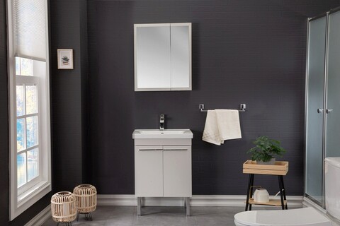 Set mobilier de baie (3 piese), jussara, salda 60, alb