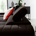 Coltar extensibil stanga 3 locuri ELTAP, LT-22NU, Grayson, 278x205x92 cm, lemn/poliester, maro inchis
