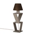 Lampadar Kozena, Decortie, 22x22x85 cm, cafeniu/maro