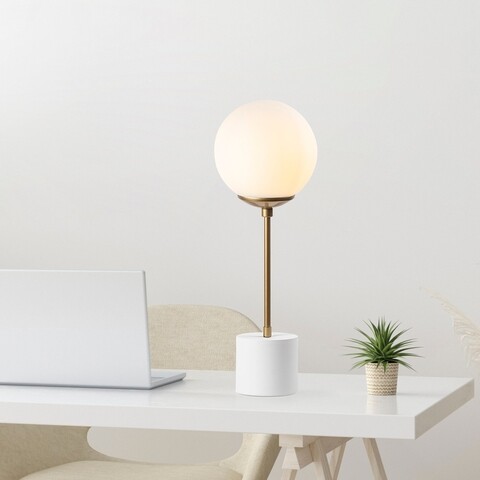 Lampa de masa, globo - 13061, fulgor, 20 x 20 x 57 cm, 1 x e14, 40w, alb