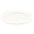 Platou oval, Impress, 26 x 36 cm, portelan, alb