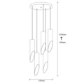 Lustra, Opviq, 892OPV1766, Metal, Negru
