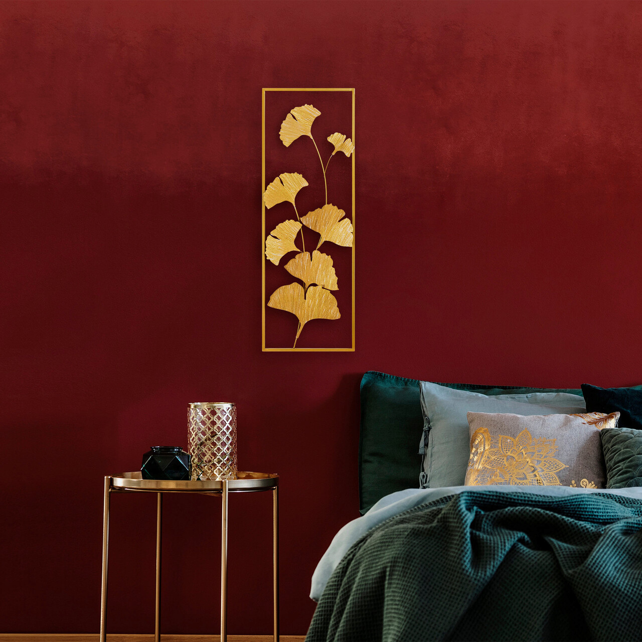 Decoratiune de perete, Raspberry, Metal, Dimensiune: 32 x 90 cm, Multicolor - 1 | YEO